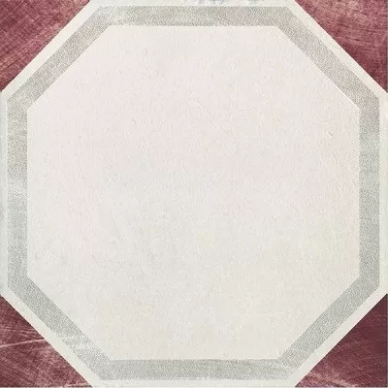 1036770 Via Emilia Inserto s/1 BIANCO-BORDEAUX PZ 20x20 0