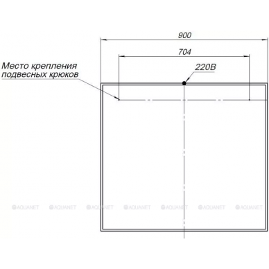 Зеркало Aquanet Nova Lite 90 (00242263) дуб рошелье LED 10