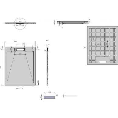 Душевой поддон Vincea (VST-4SRL8010G) 100x80 см, серый 6