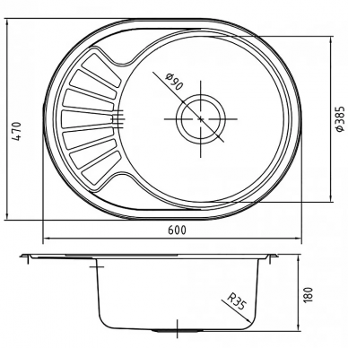 Мойка кухонная Iddis Suno (SUN60SDi77) 60 см, сатин 2
