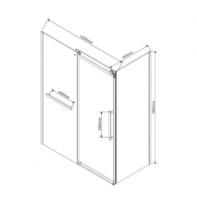 Душевой уголок Vincea Como Soft (VSR-1CS8012CLB) 120х80х195 см, профиль черный/стекло прозрачное 10