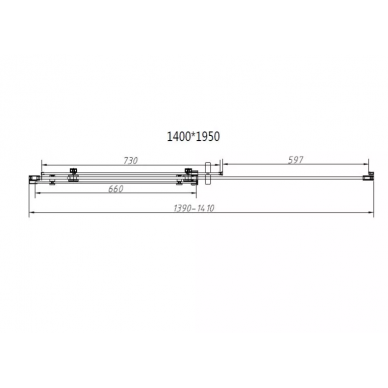 Душевой уголок Vincea Como-N (VSR-4CN1014CLB) 140х100х195 см, профиль черный/стекло прозрачное 5