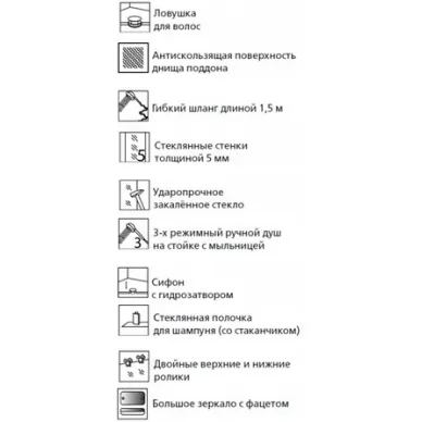 Душевая кабина Esbano C (ES-90C), 90x90x210 см 5