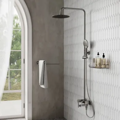 Душевая система Wasserkraft Wern 4200 (A14201) со смесителем, никель 1