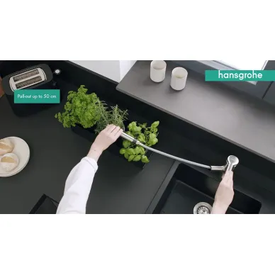 Смеситель для кухни Hansgrohe Zesis M33 74803000 с вытяжным душем, хром 5