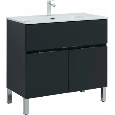 Тумба для ванной Aquanet Алвита New 303911 90 см, серый антрацит 0