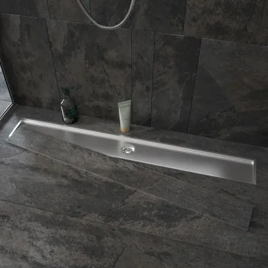Душевой лоток Teymi Aina T90361 нержавеющая сталь, сухой затвор, 10x80 см 5