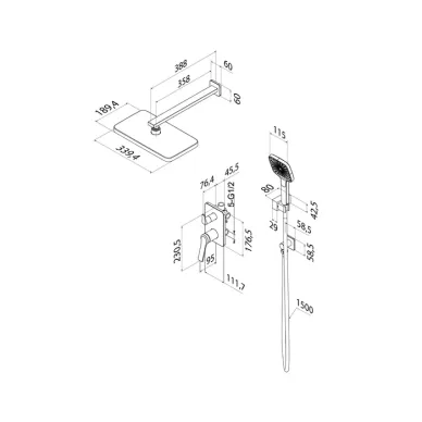Душевая система IDDIS Parker PARSB02i67 хром 7