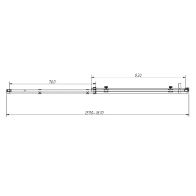Душевой уголок Vincea Como-N VSR-4CN8016CGB 160х80х195 см, профиль чёрный/стекло тонированное 5