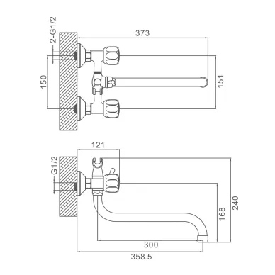 Смеситель для кухни Prohanss P12 P12.22 хром 1