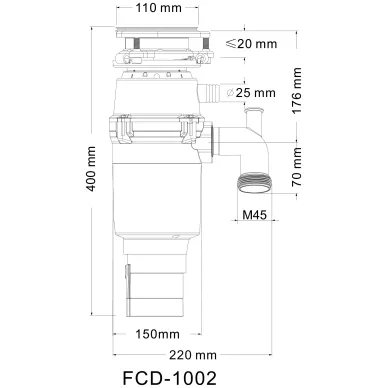 Измельчитель пищевых отходов Fmark FCD-1002E 6