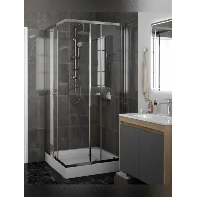 Душевой уголок Teymi Lina T00603 90x90, с поддоном, хром/стекло прозрачное 6