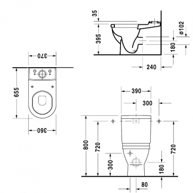 Чаша для напольного унитаза Duravit Starck 3 (0128090000) 2