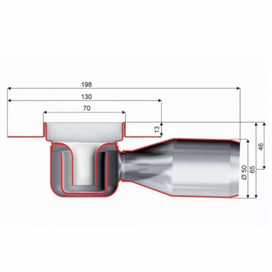 Душевой лоток ACO Showerdrain C 9010.88.34 (408769) 1200 мм (сифон 65 мм) 8