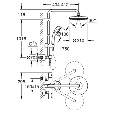 Душевая система Grohe Tempesta Cosmopolitan (27922001) 1