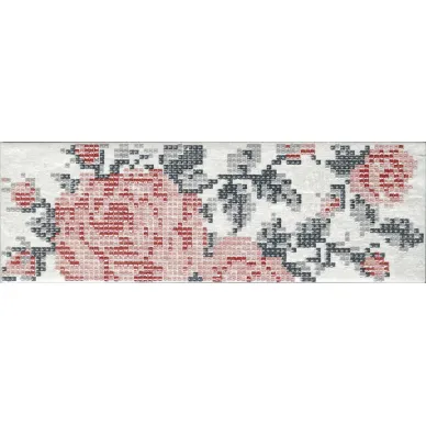 1047606 DOCKLANDS INSERTO FLOWERS WHITE S/1 8,6x26 0