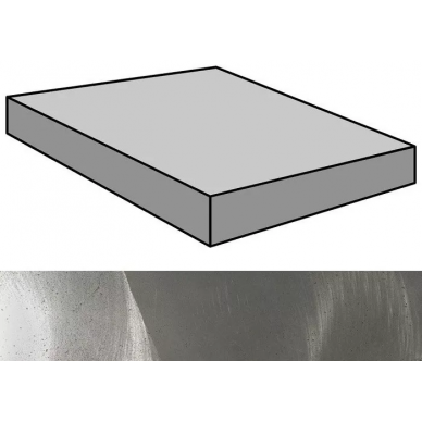 Inox Silver Graffiato Gradone Rec Ang 59.55x59.55 0