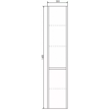 Пенал Comforty Бремен 35 (35x160x32 см), белый дуб 6