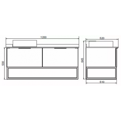 Тумба для ванной Comforty Порто-120-1 (120x64.5x52 см), дуб темно-коричневый 5