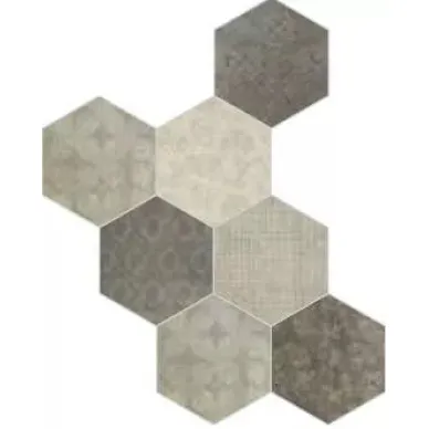 1047347 RIABITA FABRIC ESAGONA MIX MINIMAL (INDUSTRIAL, MINIMAL, SHABBY CHIC) 24x27,7 0