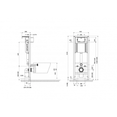 Инсталляция для подвесного унитаза Cersanit AQUA SMART M 40 (A63475) 5