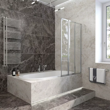 Душевая шторка Veconi PL-73R (PL73R-90-01-19C4) 90x150 (правая) 0