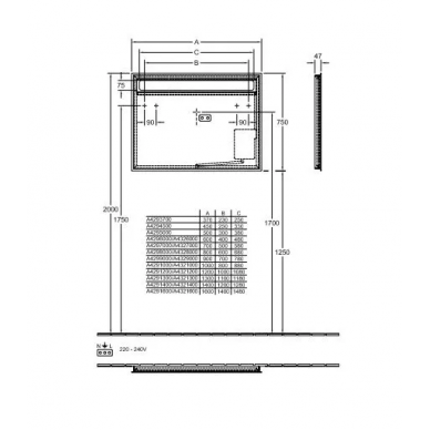 Зеркало Villeroy & Boch More to See 14 (A4321000) (100 см) 6