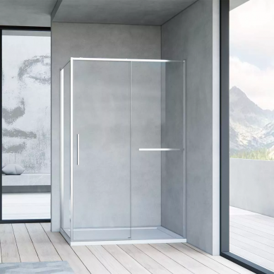 Душевой уголок Vincea Slim Soft (VSR-1SS9011CL) 110x90х200 см, профиль хром/стекло прозрачное 0