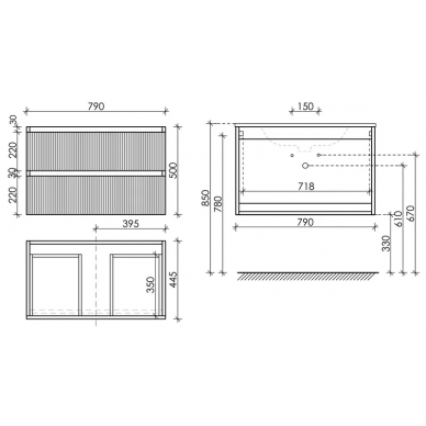 Тумба для ванной Sancos Snob R (SNR80W) (79 см) Bianco 9