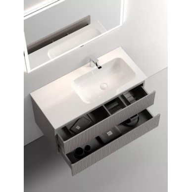 Тумба для ванной Sancos Snob R (SNT100RSM) (99.5 см) (под раковину с правой чашей) Doha Soft 5