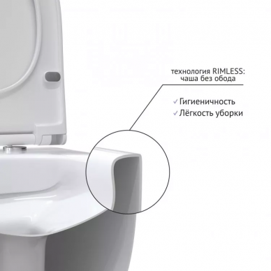 Чаша подвесного унитаза Berges Mascon (082128) микролифт, белый 5
