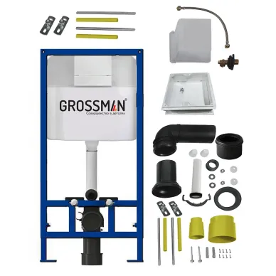 Инсталляция для подвесного унитаза Grossman 980.T1.04.100.100 с клавишей Classic хром глянцевый 5