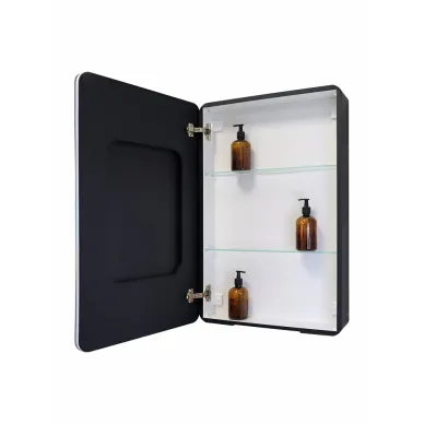 Зеркальный шкаф Art&Max Lecce AM-Lec-560-850-1D-L-DS-F-Nero 56.8x85.8 см с LED подсветкой, nero matt 6