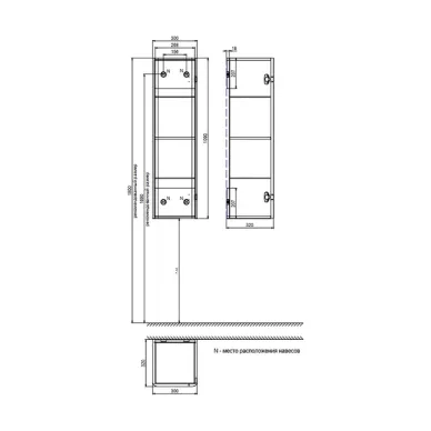 Пенал Iddis Bild 30 см BIL30G0i97 темно-серый 6