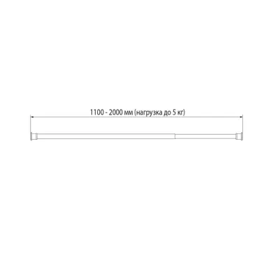 Карниз для ванной Iddis Elegante RSC0120i14 110-200 см прямой, хром 6