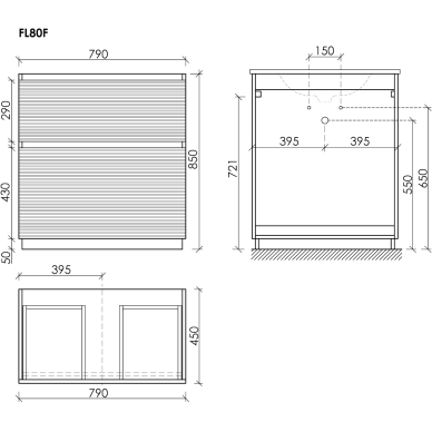 Тумба для ванной Sancos Folk Floor FL80FCP напольная, 79 см, капучино 5