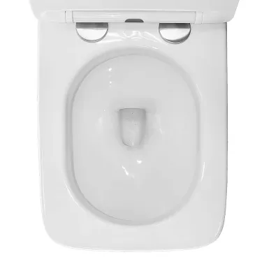 Унитаз импульсный Azario 360х590х440 напольный, квадратный, быстросъемное сиденье микролифт AZ101 11