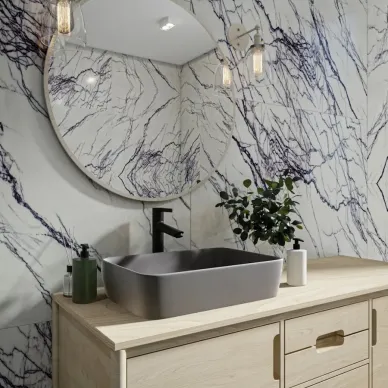 Раковина накладная Teymi Helmi T50292 48x37, графит матовый 7