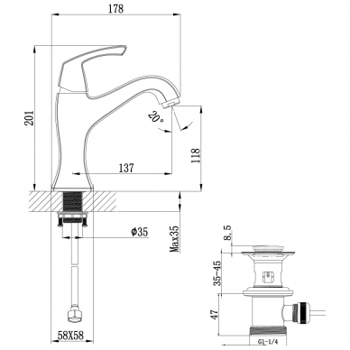 Смеситель для раковины Lemark Nubira (LM6206ORB) 7