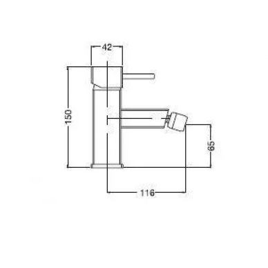 Смеситель для биде Bugnatese Pbox (9423CR) (хром) 1