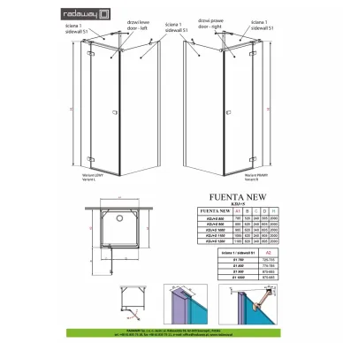 Душевая дверь Radaway Fuenta (384020-01-01R) (90 см) (R) 6