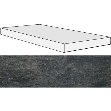 739342 Ardoise Noir Ang.Gradino DX/SX 33x120x3 0