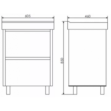 Тумба для ванной Comforty Дублин-60 (60.5x85x46 см), белый глянец, напольная 5