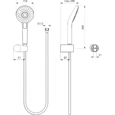 Душевая система Ideal Standart Ceraterm (BD006XC) 8