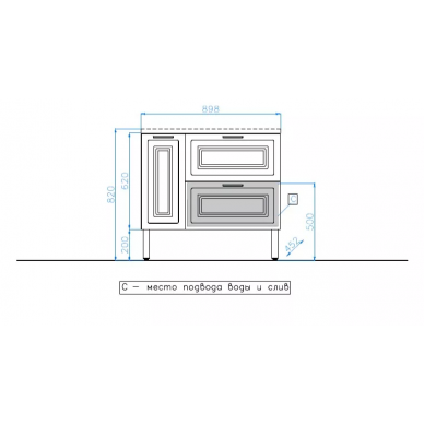 Тумба для ванной Style Line Альба (ЛС-000010054) правая 12