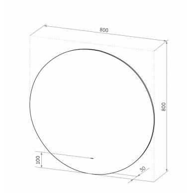 Зеркало Sintesi Deco (80 см) с LED-подсветкой 9