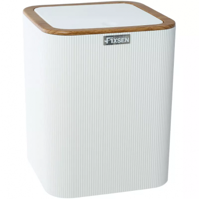 Ведро для мусора Fixsen White Wood (FX-402-6) 5 л, белое 0