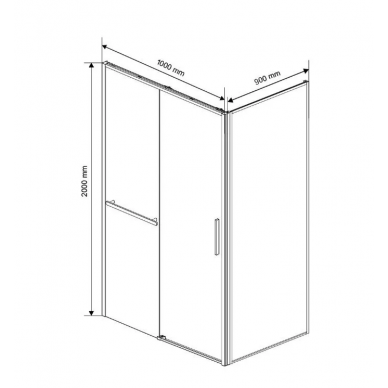 Душевой уголок Vincea Slim Soft (VSR-1SS9010CL) 100х90х200 см, профиль хром/стекло прозрачное 9
