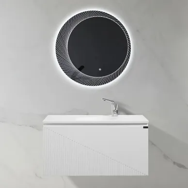 Тумба с раковиной Black & White Universe U918.900-2 (90 см) Glossy White 5