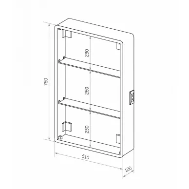 Зеркальный шкаф Art&Max Platino AM-Pla-550-800-1D-L-DS-F 55x80 см с LED подсветкой, bianco lucido 7
